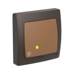 BOUTON POUSSOIR LAP AQUA-ENCASTRE GRIS FONCE 10428MR